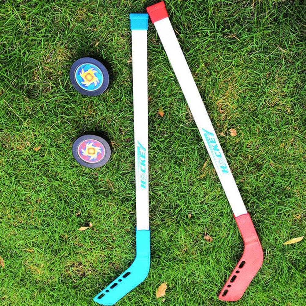 Kids Street Hockey Puck Set 70 cm 2 Bastoncini Hockey Sport Allenamento Junior per Bambini