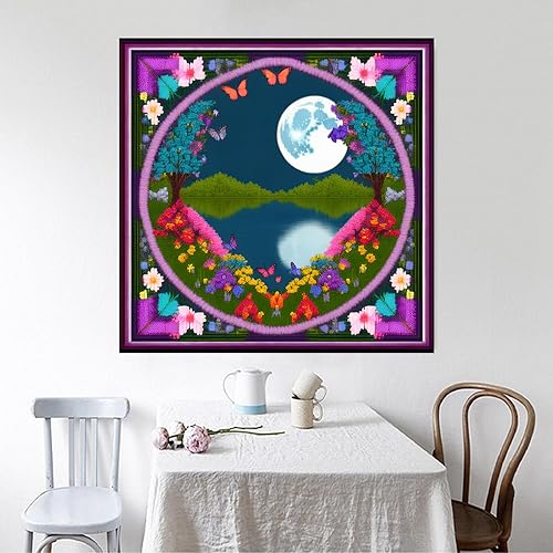 Miniatura 9 de Funxvoot Kits de punto de cruz estampados para principiantes, gama completa de kits de iniciación de bordado para adultos, kit de bricolaje de punto