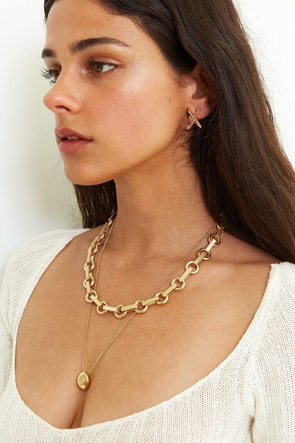 MYEARS Women Hoop Earrings Gold 14K Gold Filled Small Simple Handmade Hypoallergenic Everyday Illusion Jewelry - Image 3