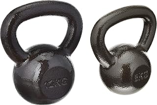 Amazonbasics Cast Iron Kettlebell (12 Kg), Black & Cast Iron Kettlebell (8 kg) Price In India