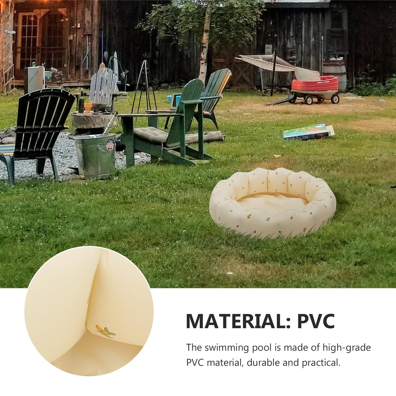 Piscina Blanco PVC para Inflable Niños y Pequeños Bebés