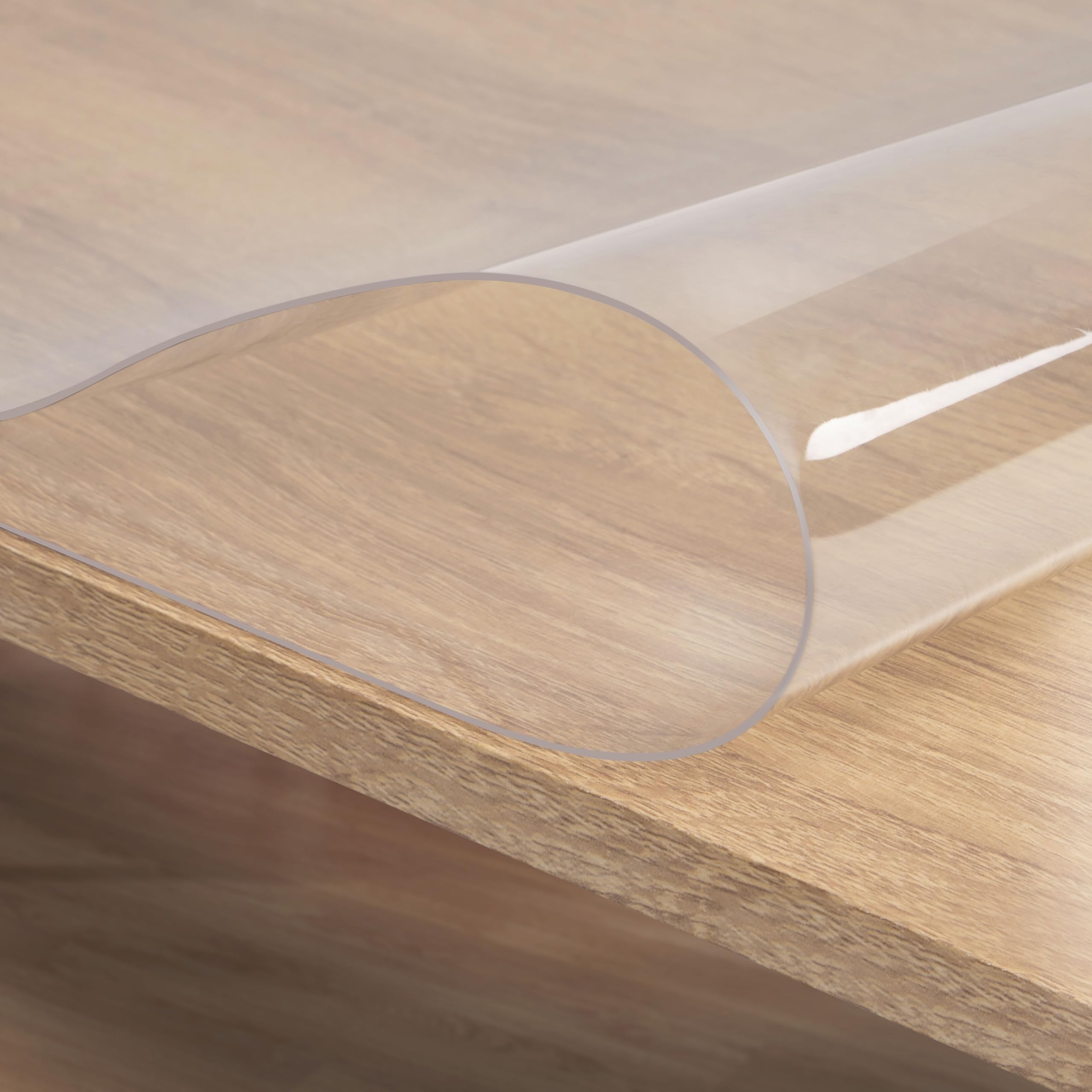 WOLTU Tischfolie 1 mm aus PVC Glasklar Hochglanz Tischdecke Transparent Wasserdicht Abwaschbar Tischschutz Folie für Tisch Rechteckig 100x200cm