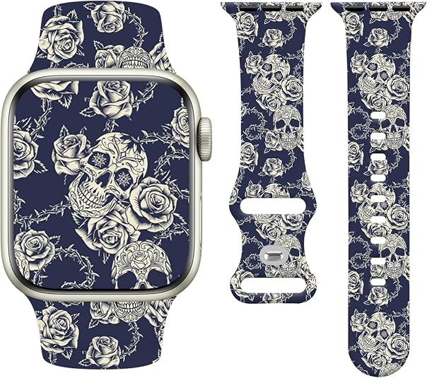 Holidays Watch Band Compatible with Apple Watch 38mm 40mm 41mm 42mm 44mm 45mm 46mm 49mm for Men Women,Christmas Soft Silicone Replacement Strap for iWatch Series 10 9 8 7 6 5 4 3 2 1 SE Ultra