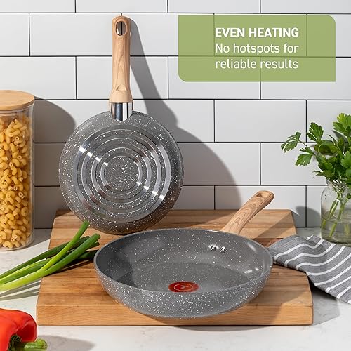 Miniatura 9 de T-fal Revive Ceramic Cookware Sets, Pots and Pans Set Nonstick, (12 pieces), Ceramic Non stick Coated, Frying Pan, Oven Safe Up To 350°F, Grey