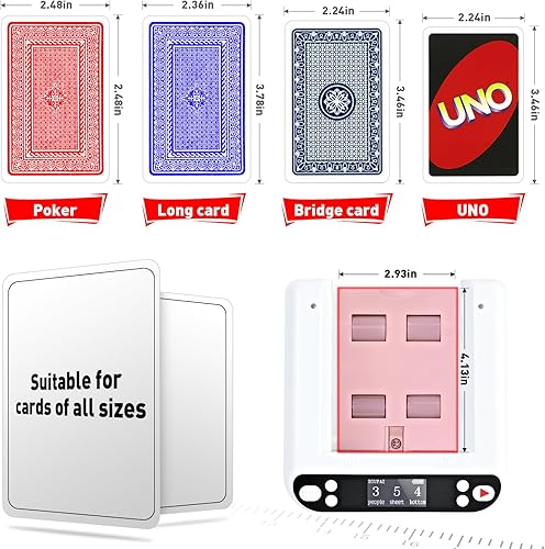 Miniatura 3 de Máquina automática de distribuidor de tarjetas, distribuidor de tarjetas giratorio de 360, batería recargable integrada de 2800 mAh, accesorios de