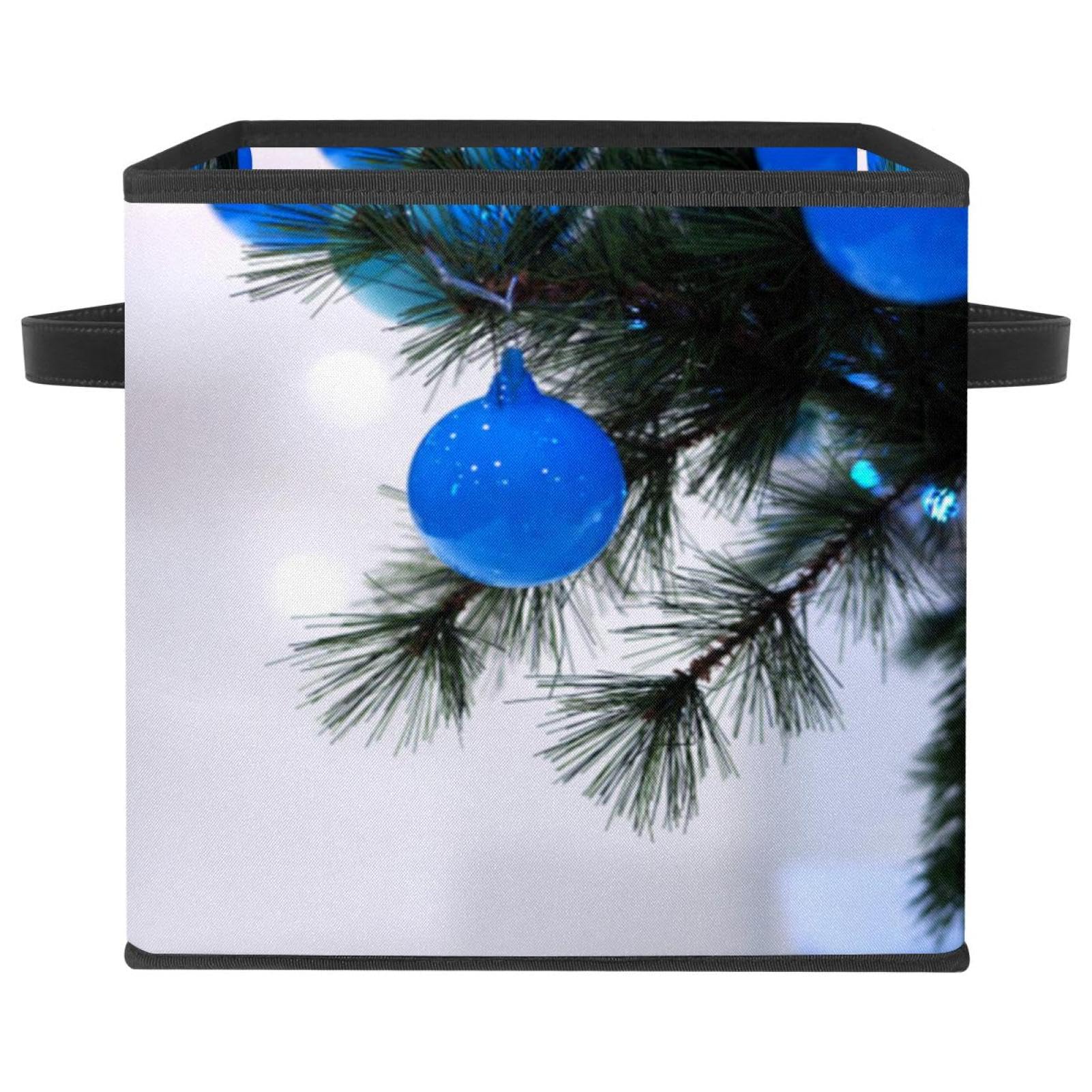 Organiseur panier pliable armoire motif boules bleues pour vêtements et jouets