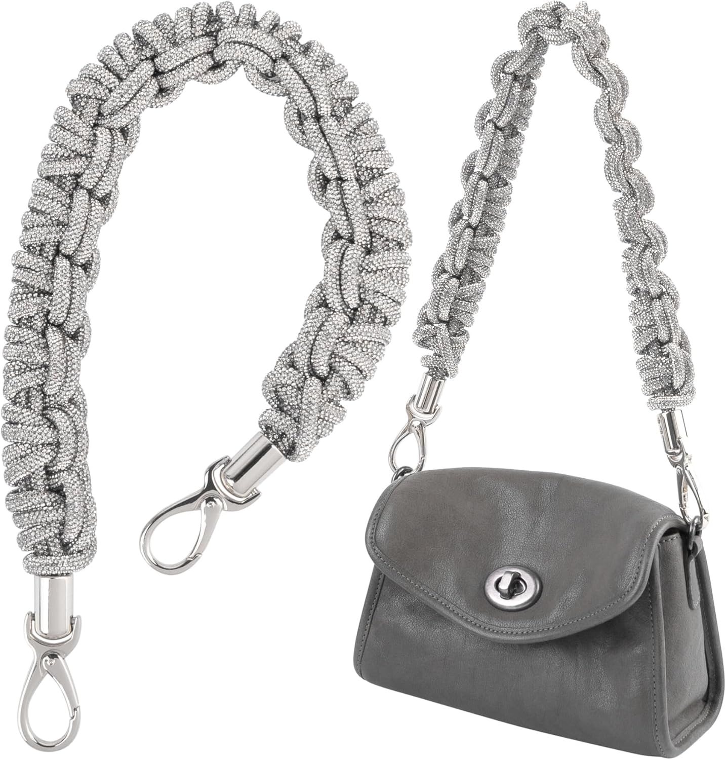 Framendino, Crystal Metal Purse Straps Shoulder Bag Strap Replacement Chain for Handbag