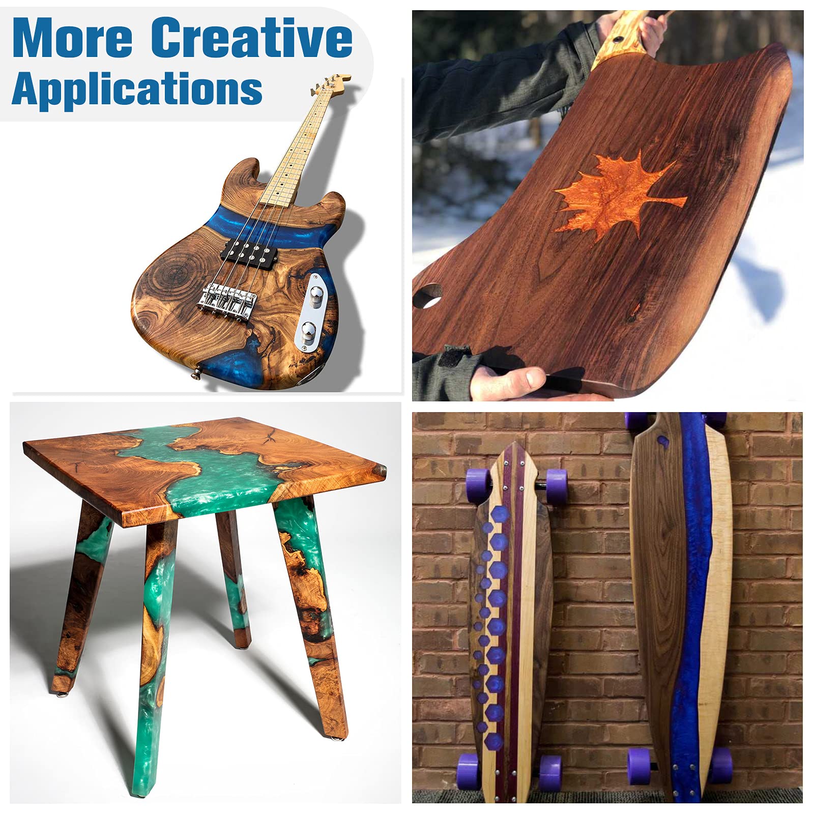 Buy Epoxy Resin Kit, Crystal Clear Deep Pour Epoxy Resin for River Tables, Live Edge and Wood