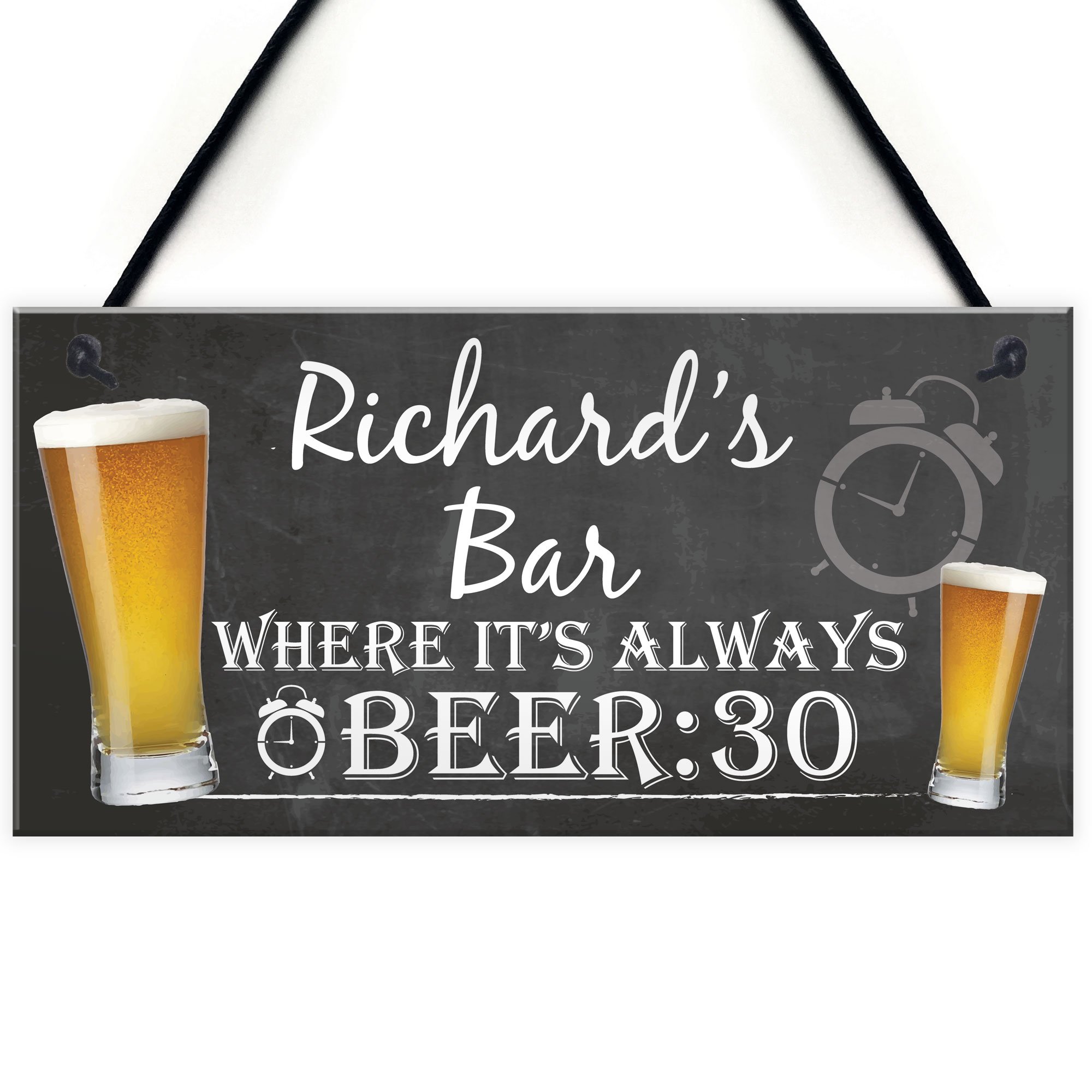 Red Ocean Personalised Beer Man Cave Alcohol Home Bar Pub Hanging Plaque Garage Landlord Gift Sign