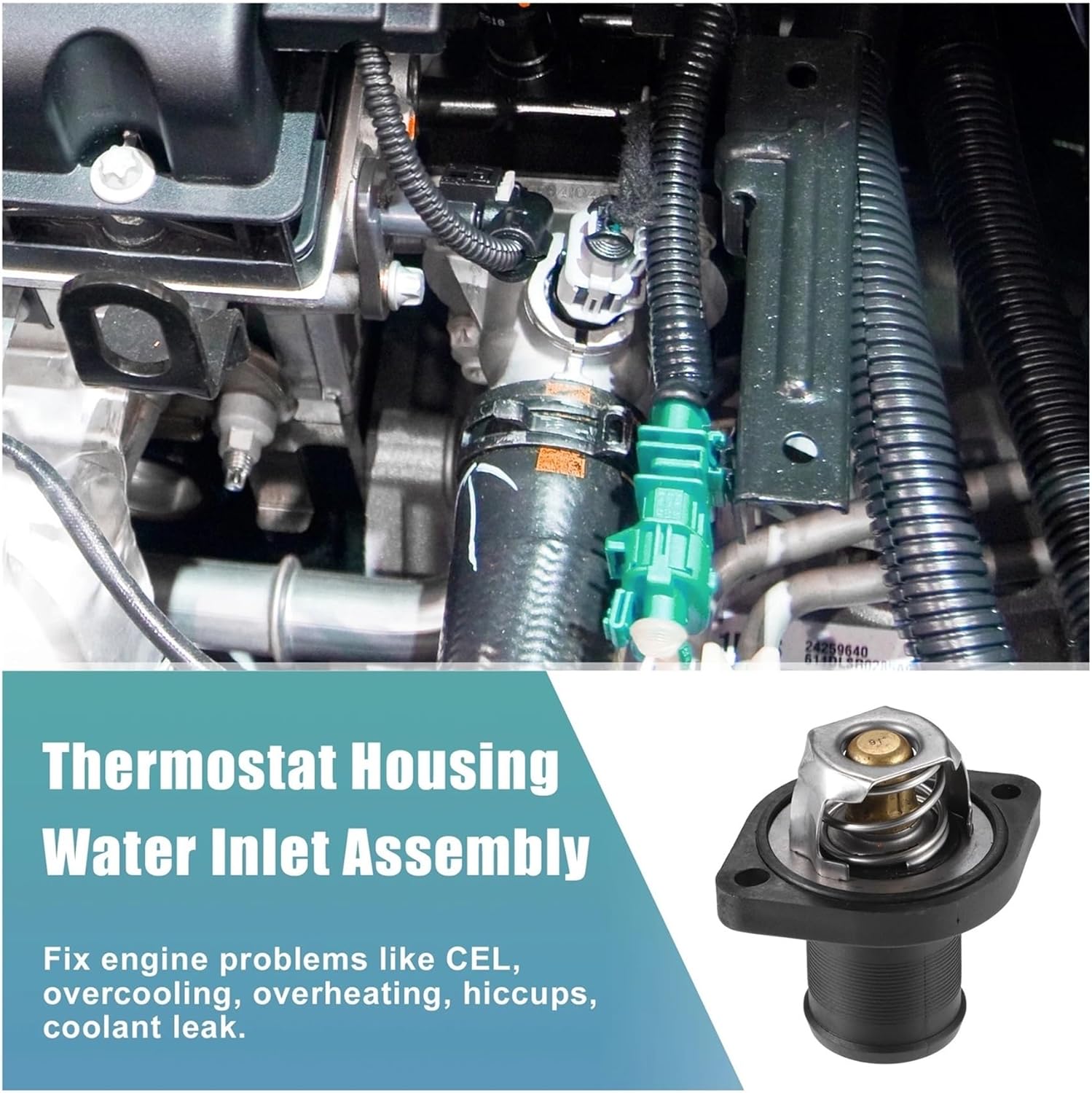 For Peugeot For 206 For 306 307 806 1007 1336Q1 Auto Engine Coolant Thermostat Housing Assembly Car Replacement Accessories Engine Thermostats