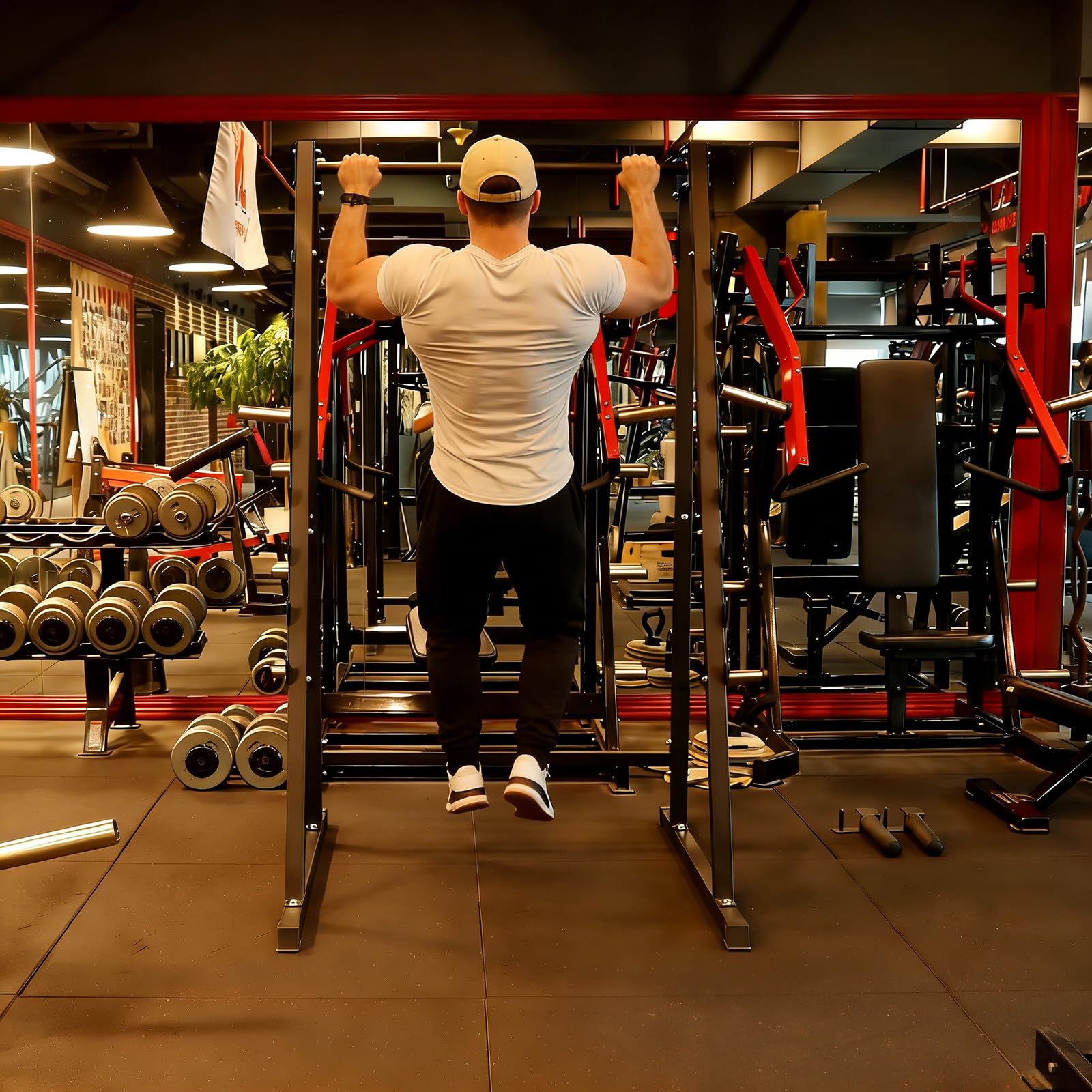 ZERRO Squat Rack Support d'haltères multifonction avec 8 niveaux de crochet jusqu'à 160 kg
