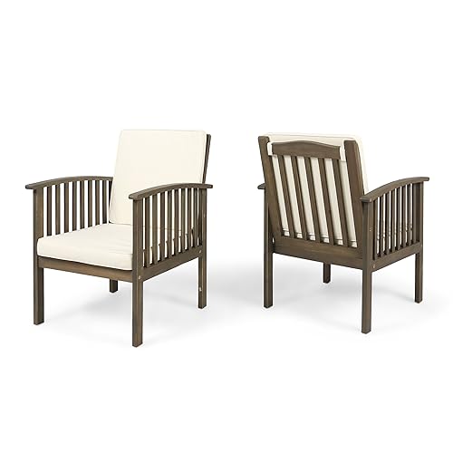 Christopher Knight Home Ray Acacia Outdoor Acacia Wood Club Chairs,
