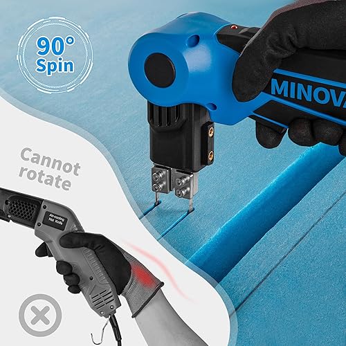 Miniatura 2 de Cuchillo caliente eléctrico giratorio de 250 W, kit de herramientas de corte de espuma de 6 cuchillas, sistema de refrigeración por aire de cuerpo