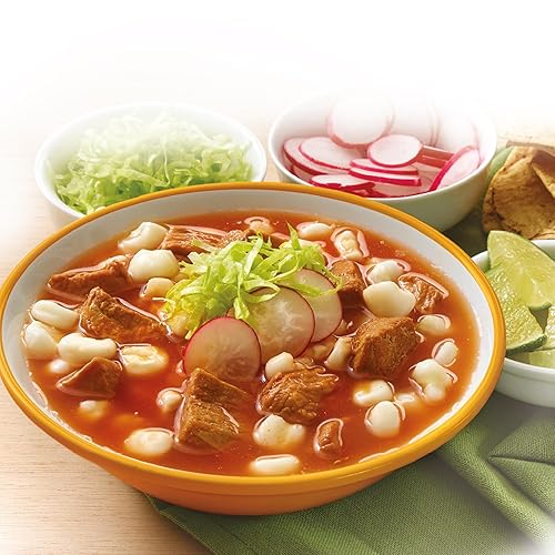 Miniatura 8 de Chata Sopa mexicana de pozole con cerdo y maíz hominado, lista para calentar y servir, 25 onzas (paquete de 3)