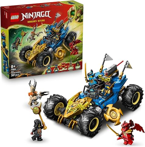 LEGO NINJAGO Jay'in Dönüşen Arabası 71856 | 8 Yaş ve Üzeri Çocuklar için Kai ve Sadık Lider Minifigürleri İçeren Oyuncak Yapım Seti, Hediye Fikri (387 Parça)