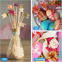 Vista 6 de PATIKIL Cinta holográfica Washi de 0.59 pulgadas x 10.93 yardas, 1 rollo de calcomanías autoadhesivas con patrón de rayas para decoración de Rosa