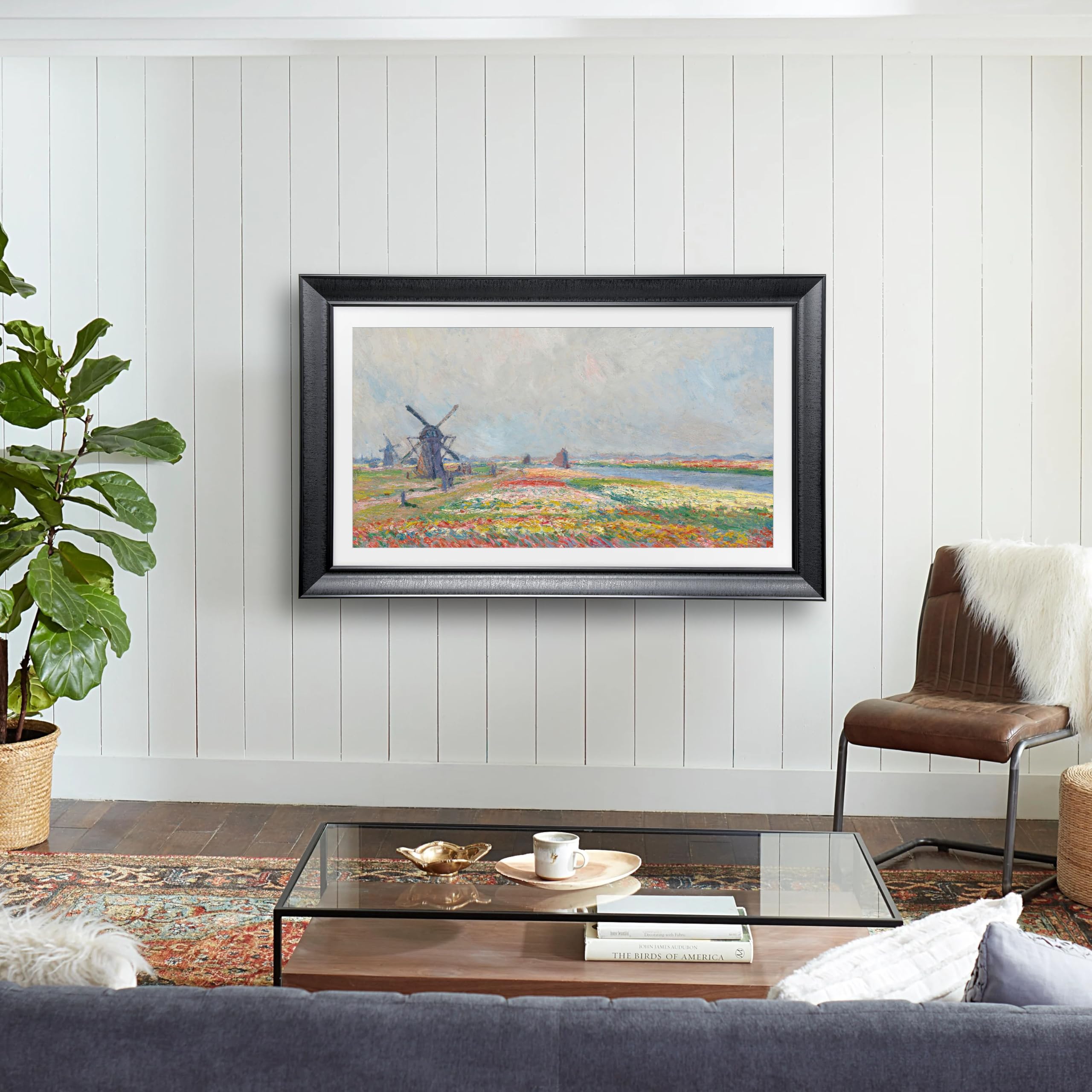 Ramka TV GUARD Frame, ramka TV kompatybilna z telewizorem Samsung The Frame – idealne dopasowanie, brak zakłóceń, kompatybilność z trybem Art (Nowoczesna czerń, 43 Inc)