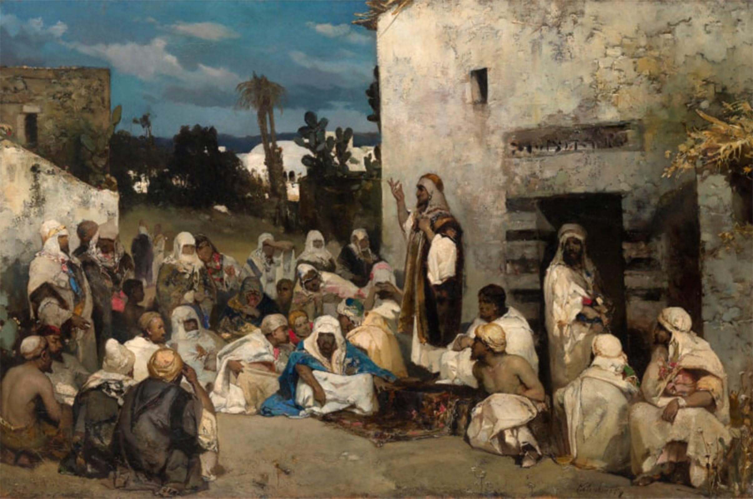 SERENDIPITP Vintage Picture Print on Canvas Wall Art Poster the Sermon At Capernaum by Wilhelm Kotarbinsky Artwork Print Poster for Wall Decor 60x90cm