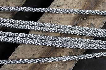 Three Leg Wire Rope Sling | 1.7 Ton Vertical Rated | Eye Hooks with Safety Latches | 1/4 Dia. | 3' Length | EIPS 6x25 IWRC | Hanes Supply (HSI) Heavy Duty Rigging Cable for Lifting and Towing