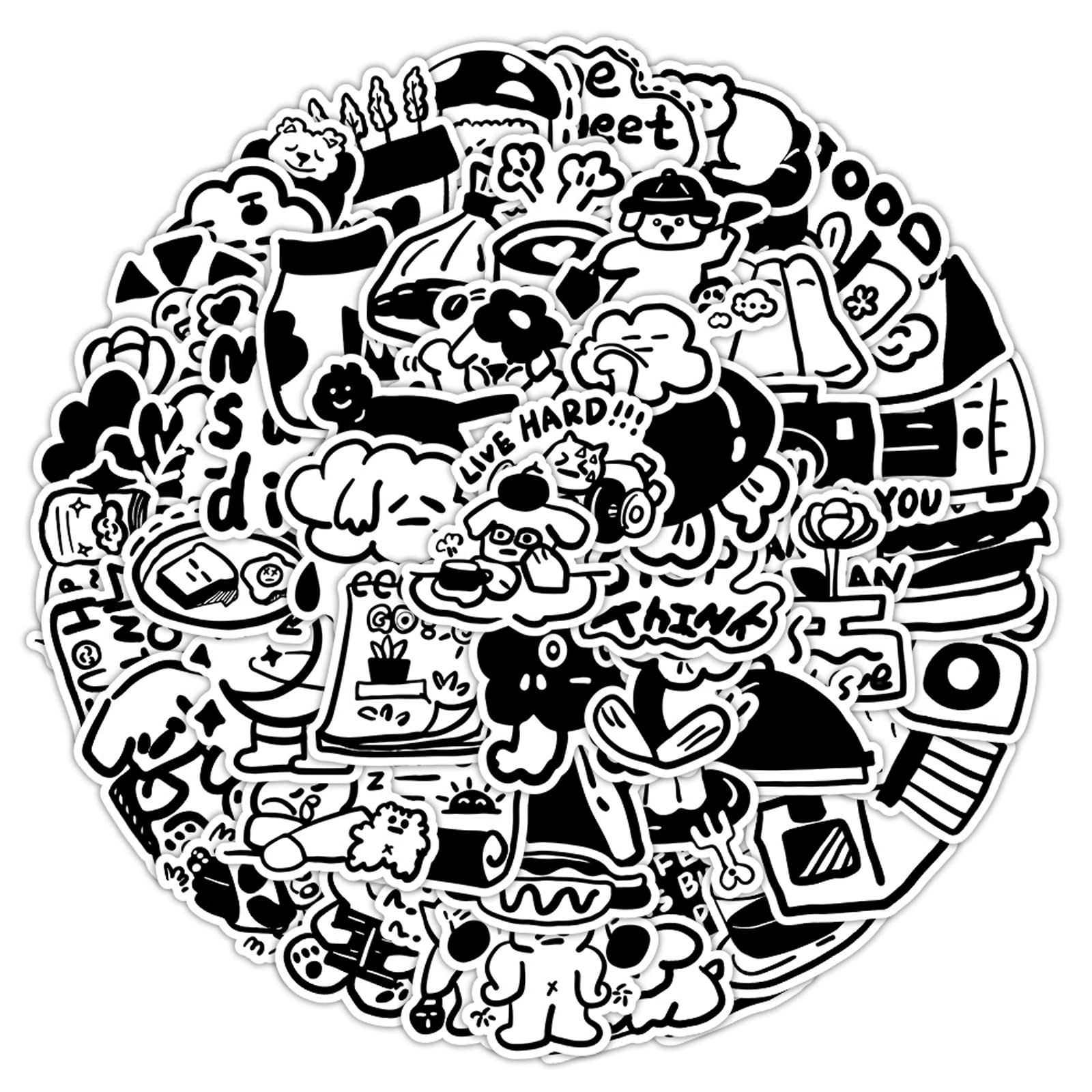 60 Stickers Kpop & Anime - Décorations Vinyles Imperméables Pour Gourdes, Laptops & Accessoires - Style Coréen Mignon - Cadeau Idéal - 2
