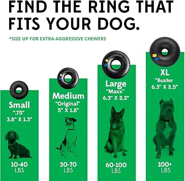 Goughnuts Virtually Indestructible Ring Durable Dog Chew Toy - Strong, Tough Rubber Chewing Toy for Small Breeds, Orange, Size Small, 10-40 Lbs (.75 Size)