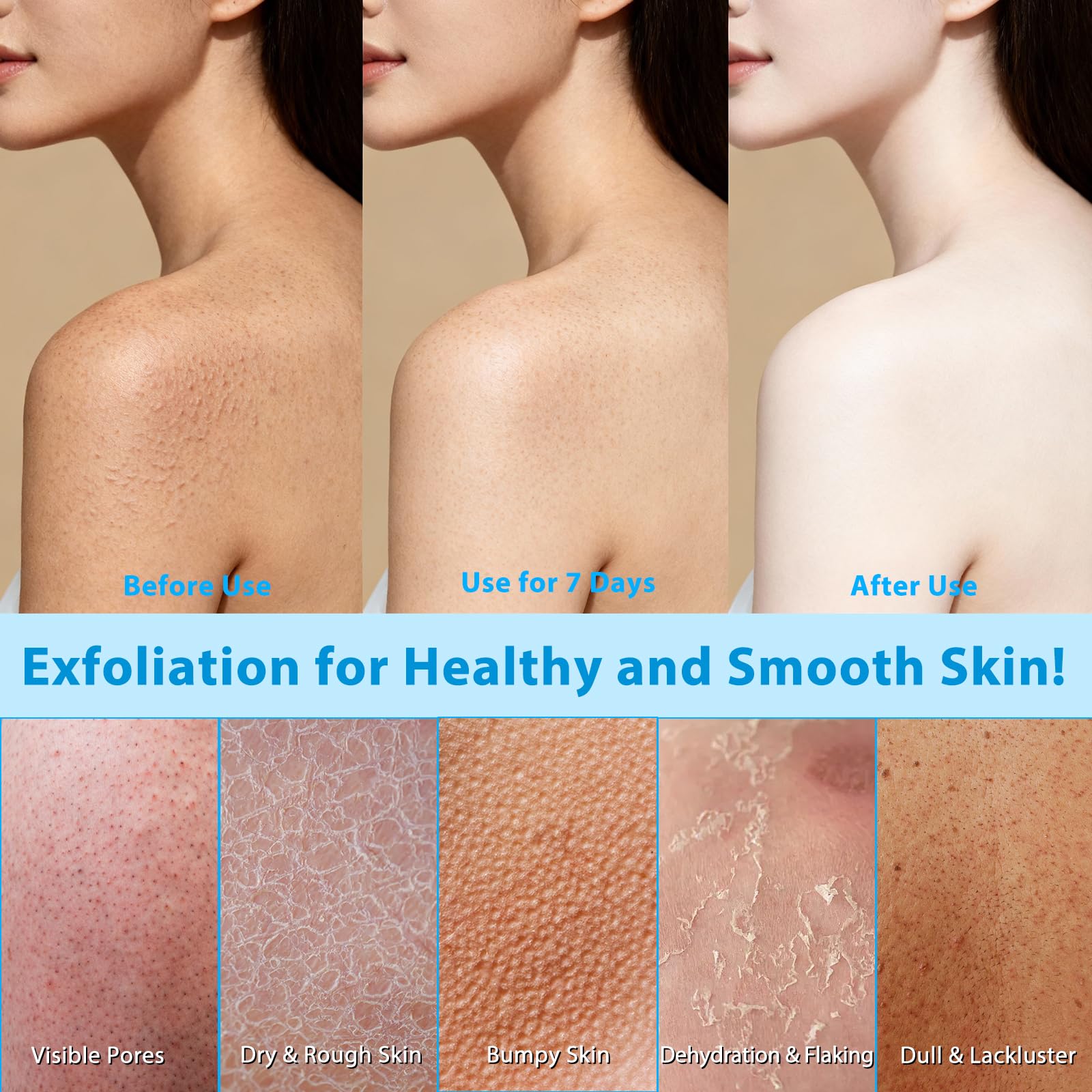 Kwas glikolowy peeling w sztyfcie do ciała, A-HA BHA eksfoliant krem nawilżający, poprawia wygląd nierównomiernej szorstkiej tekstury skóry, redukuje guzki skóry kurzej, rozjaśnia i wygładza