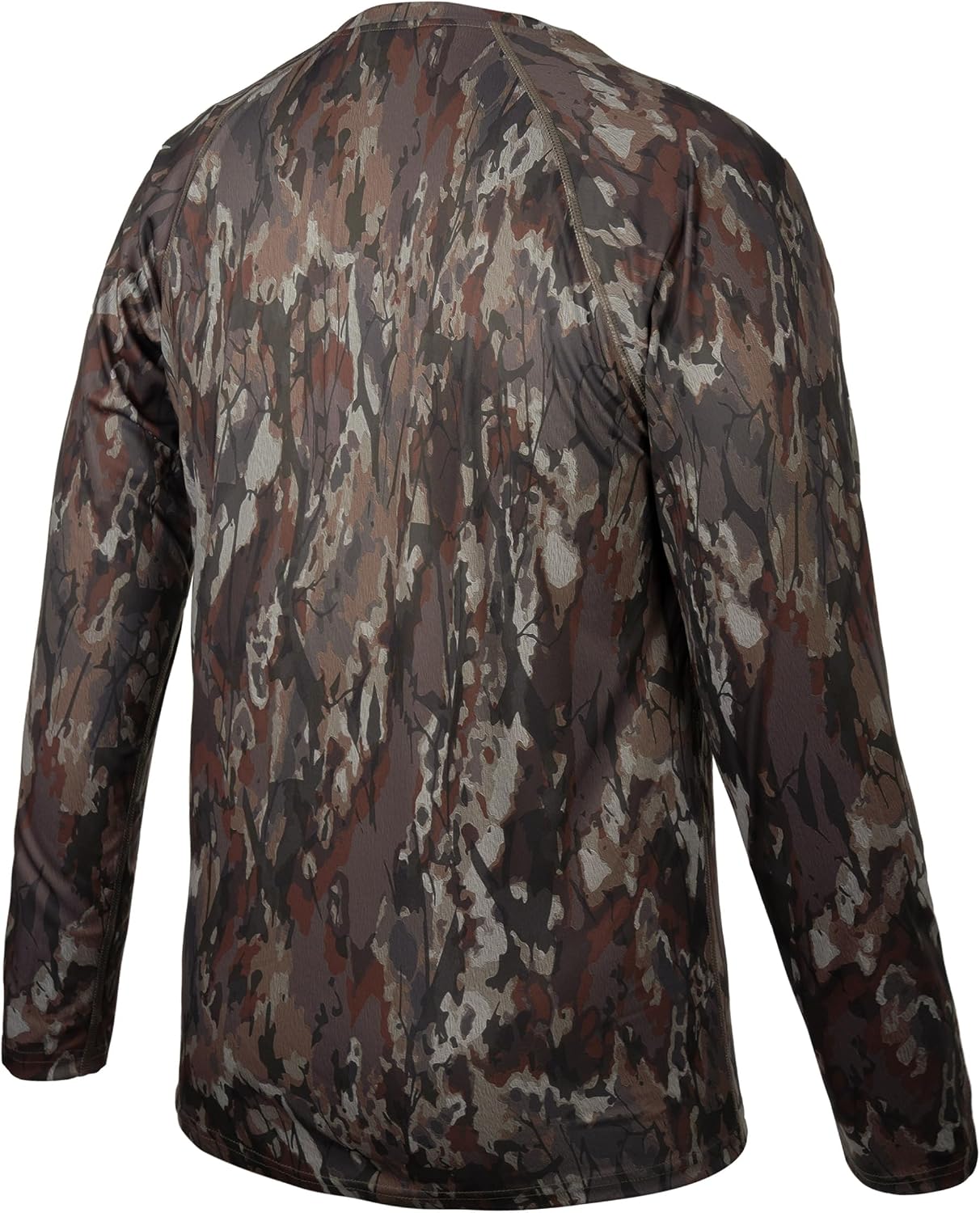 FISHEAL Men's Hunting Camo Shirt, Long Sleeve Performance Quick Dry Camouflage Shirts for Fishing Outdoor UPF 50+