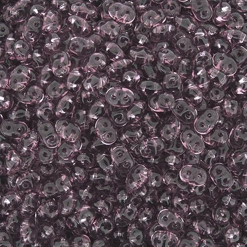 Checa SUPERDUO two-hole semillas Crystal Beads 55x 25mm de amatista 24Gram