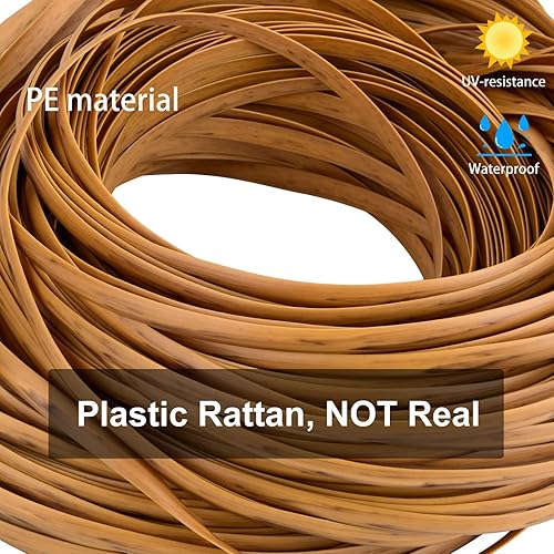 Miniatura 6 de Feyart Kit de reparación de mimbre gris de 25m82ft 0.335 in, kit de reparación de ratán PE para fijación de sillas de mimbre, reparación de muebles