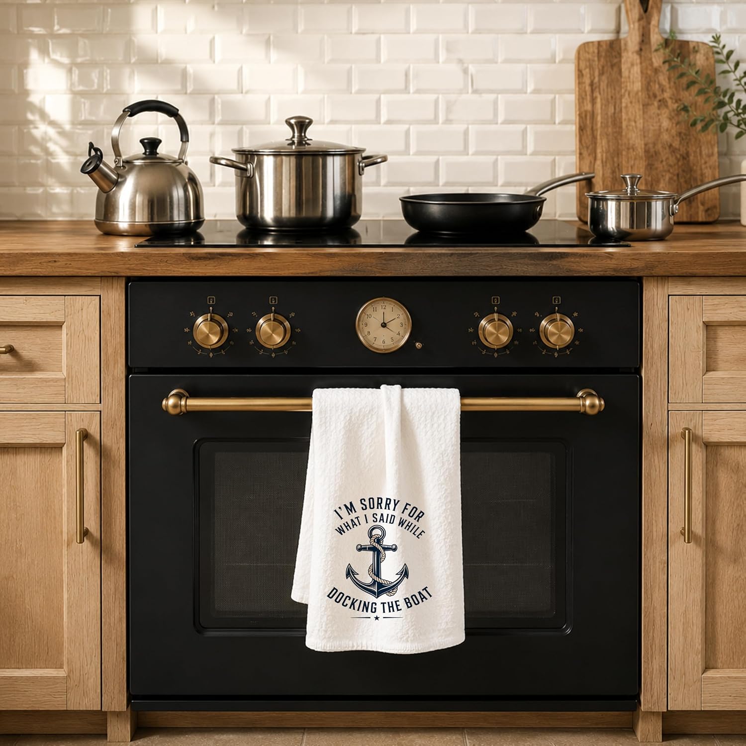 Coastal Beach Nautical Anchor Kitchen Hand Towels Decorative 16x24 image 3
