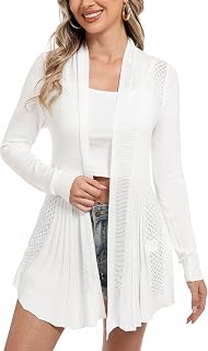 iClosam Strickjacken für Damen Dünne Casual Langarm Cardigan Strickpullover