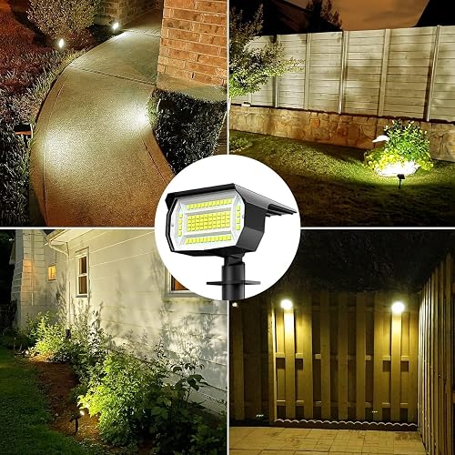 LOTMOS Solar Lamps for Outdoor Garden 3000K Warm White - 5