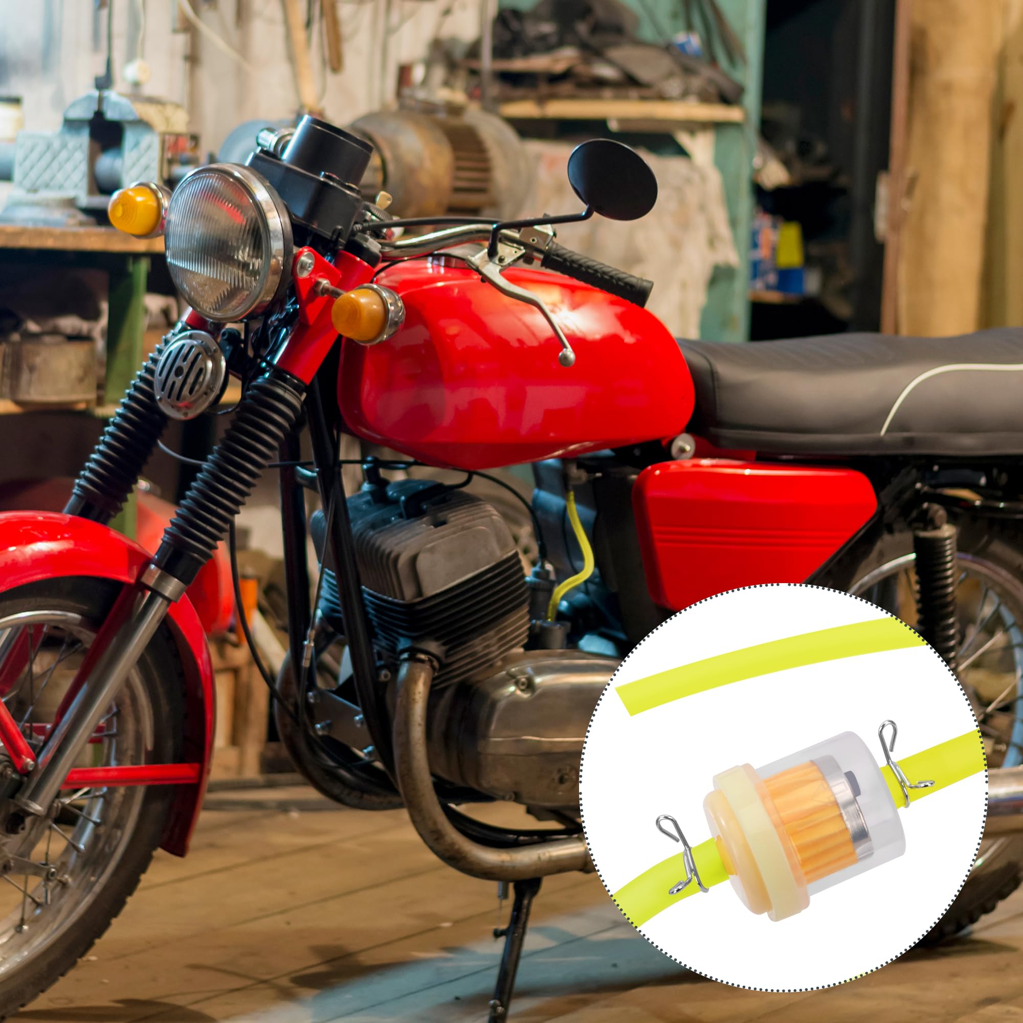 Kit Tuyau Essence Moto Tunejoy Complet : 1m Tuyau Carburant + 3 Filtres Aimantés + 10 Colliers Serrage Pour Scooters, Tondeuses & Moteurs