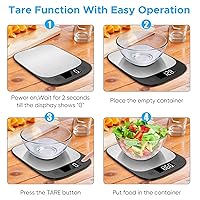 Vista 6 de MPBEKING Báscula digital de alimentos, báscula de cocina, peso gramos y onzas para pérdida de peso, cocinar, hornear, 3 g0.1 oz, básculas