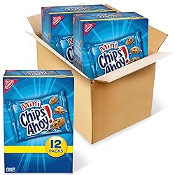 CHIPS AHOY! Mini Chocolate Chip Cookies, 2 Boxes of 12 Packs (24 Total Snack Packs)