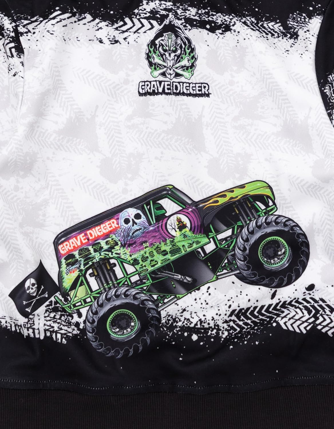 Monster Jam Fleece Zip Up Athletic Hoodie Toddler to Big Kid Grave Digger - Image 5