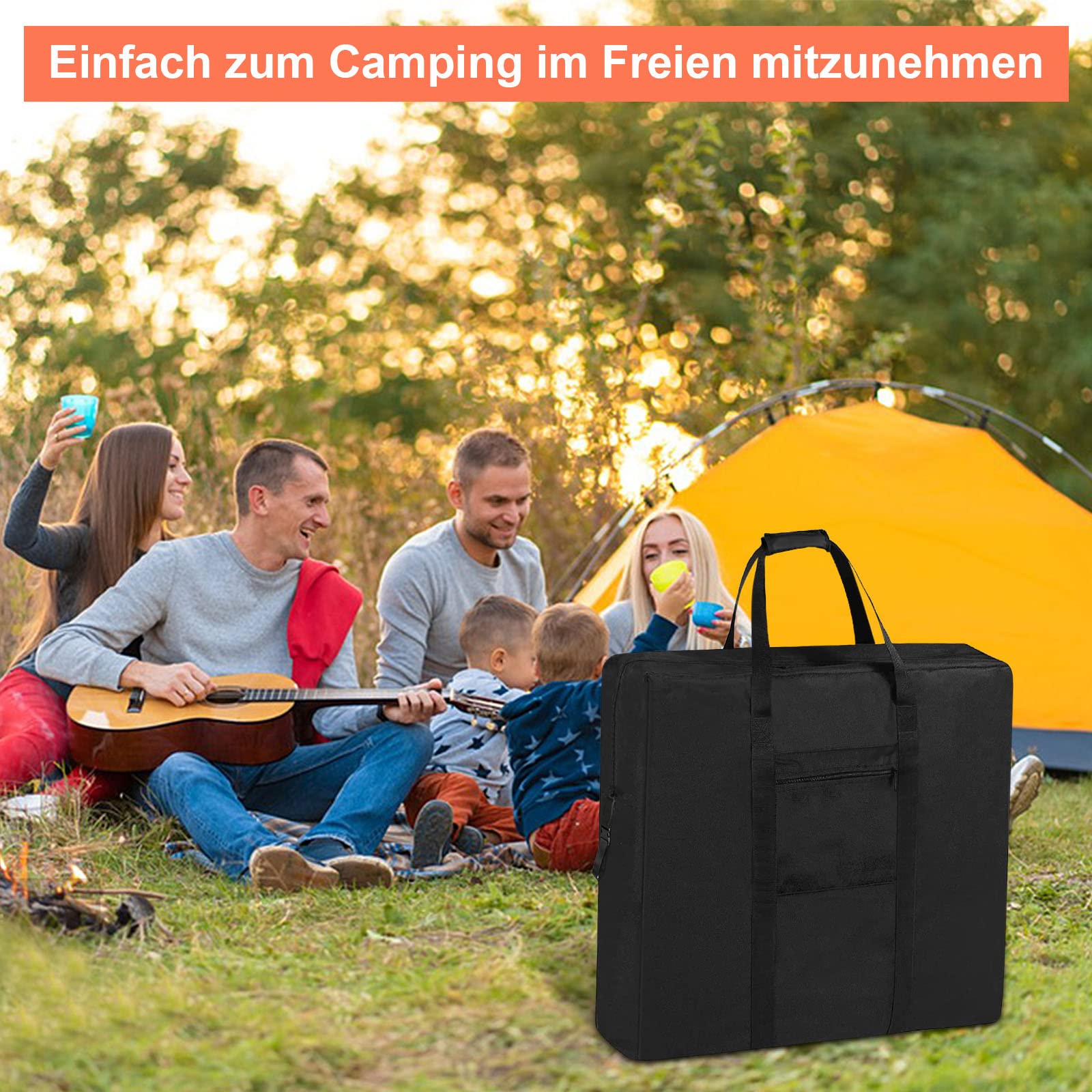 Kingling Tasche für Solarpanel, Staubdichte Solarmodul Tasche passend für 100 Watt Solarpanel, Faltbare Solarpanel Aufbewahrungstasche (Kann Zwei Sonnenkollektoren aufnehmen) - 66 x 56 x 10 cm
