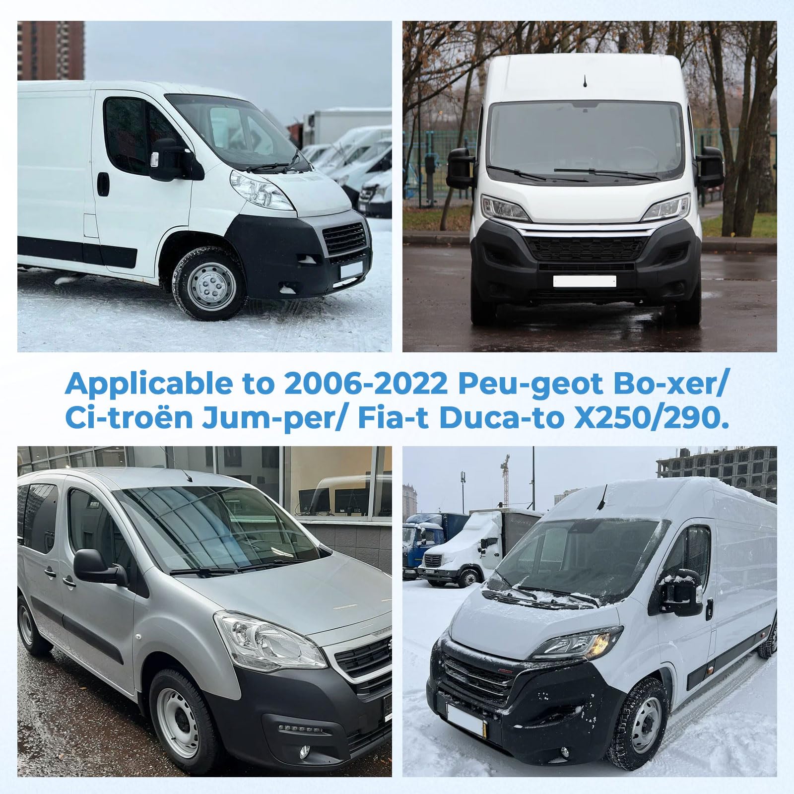 Telone di protezione termica esterna per Fiat Ducato X250/290 per Peugeot Boxer 2006-2022, colore argento, isolamento parabrezza anteriore con apertura, parabrezza oscurante, paraneve, ghiaccio