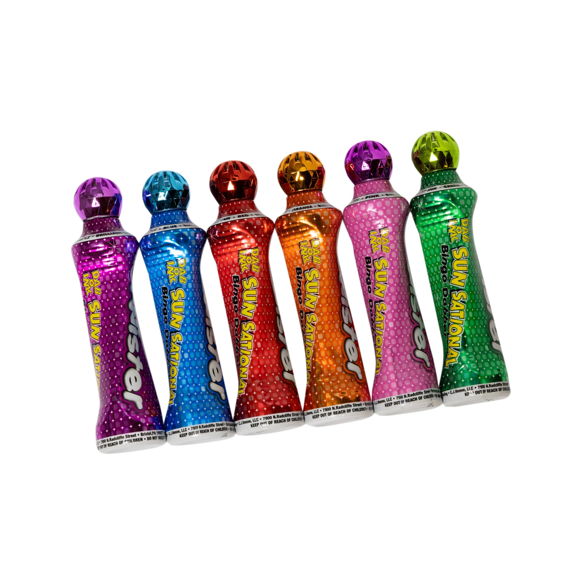 Pack of 12 Twister Sun Sational Dab O Ink 43ml Bingo Dabbers Mixed Colours (12 Purple)