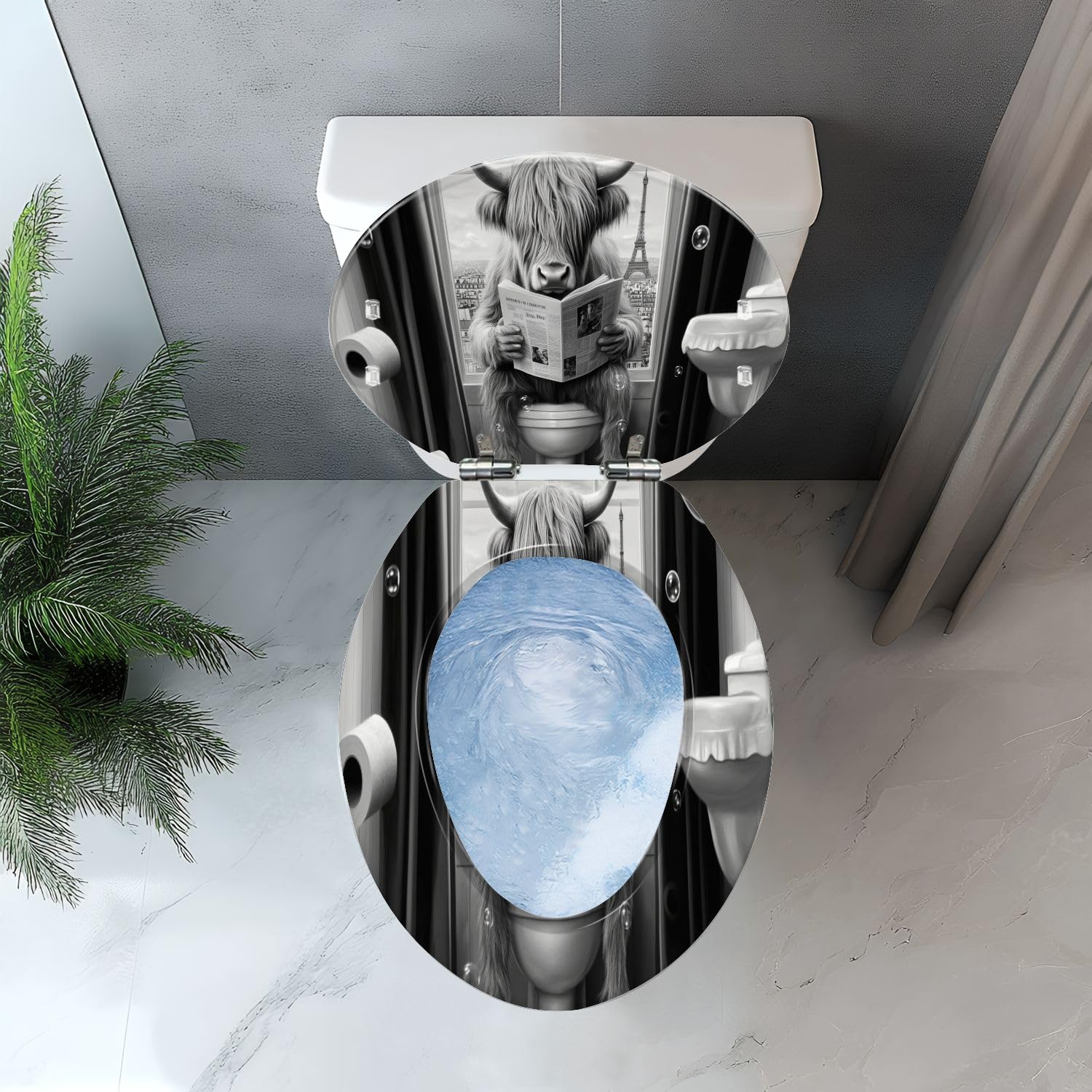 Sedile WC generico allungato in resina con coperchio per bagno
