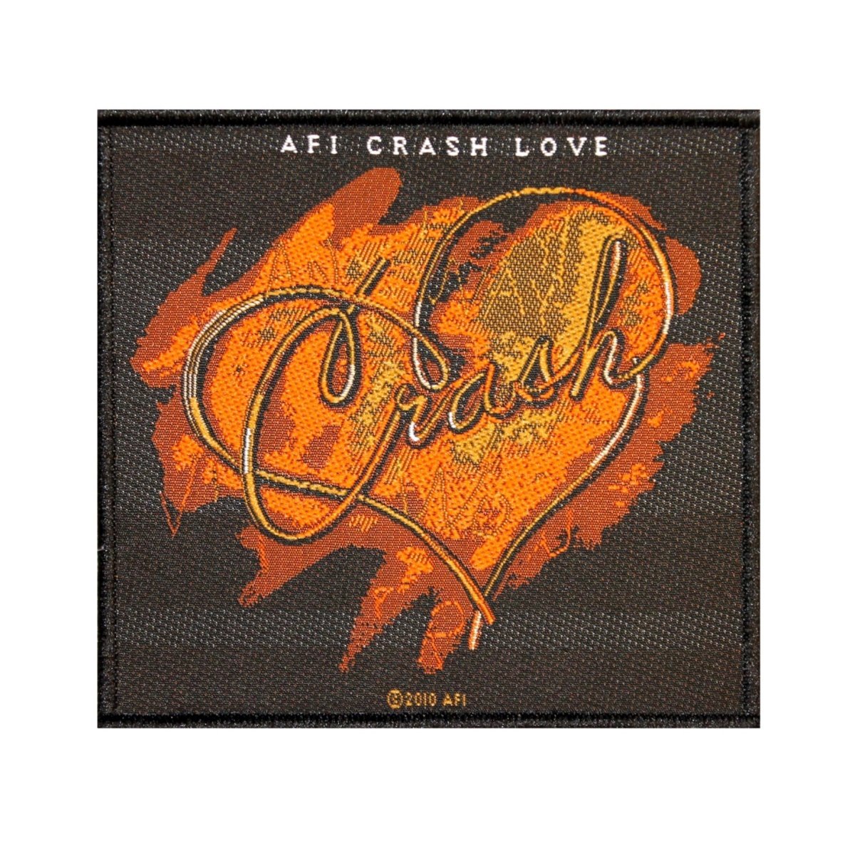 AFI A Fire Inside Crash Love Gold Heart Album Art Woven Sew On Applique Patch
