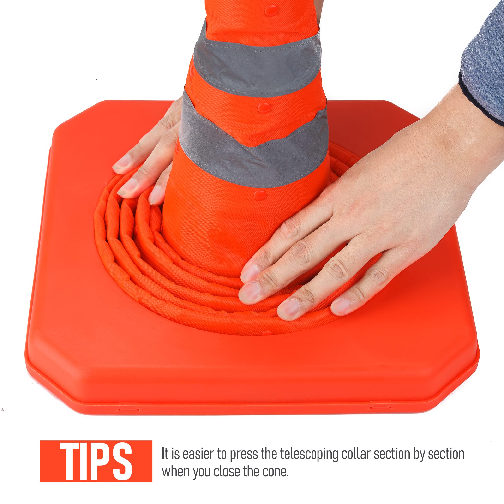 Snapklik.com : CARTMAN 4 Pack 28 Inch Collapsible Traffic Cones