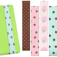 4 Pcs Journal Elastic Band,Strawberry Stars Polka Point Elastic Band for Journal Cute Notebook Elasticstrap Scrapbook Accessories Supplies Kawaii Bands