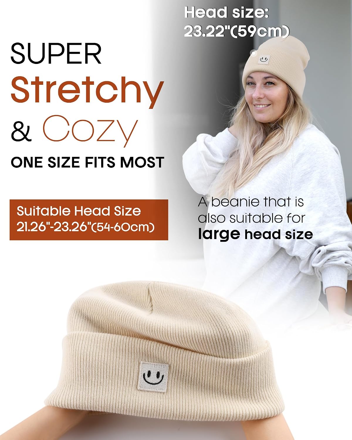 FURTALK Unisex Beanie for Women Men Knit Cuffed Winter Hats Soft Warm Cute Ski Skull Caps