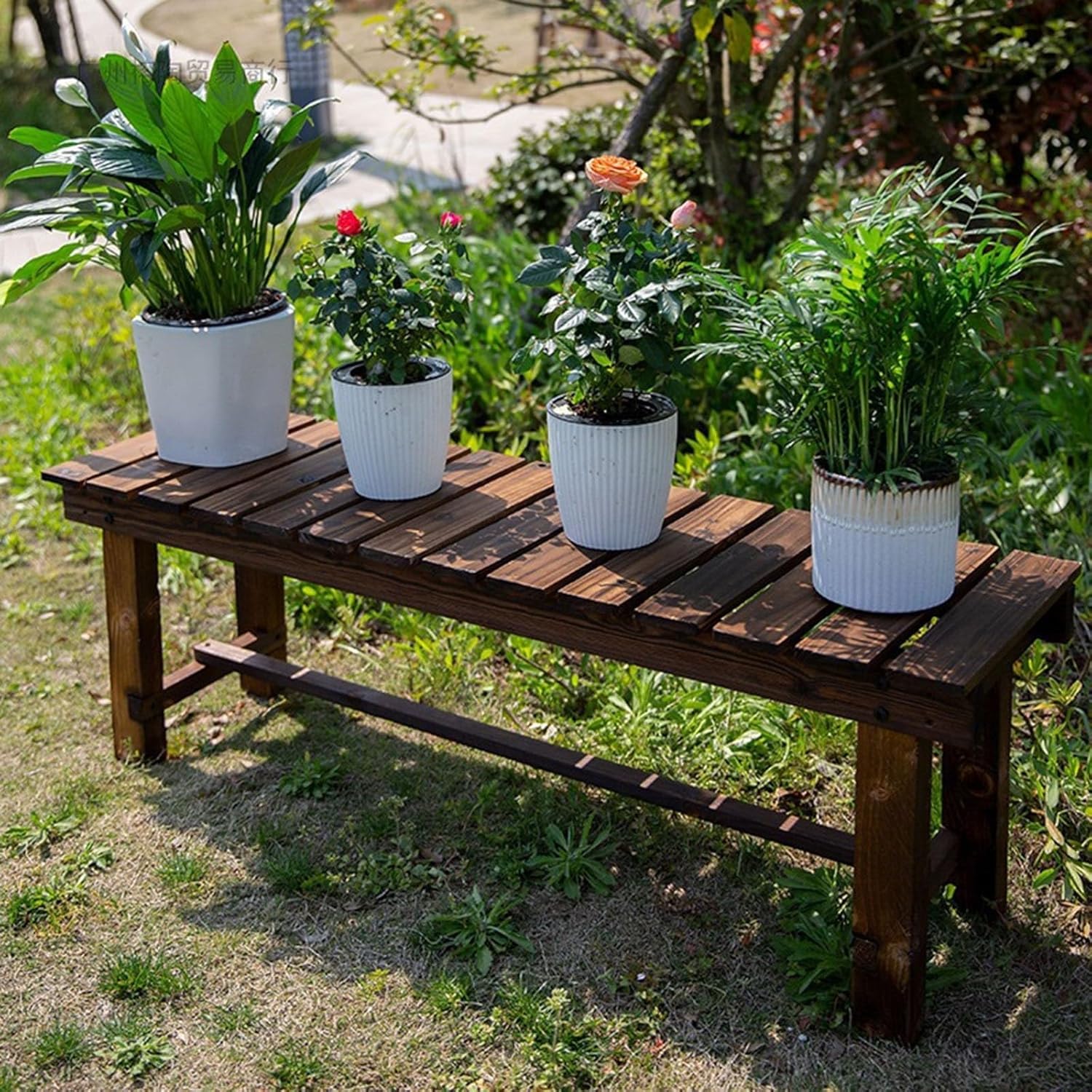 Wooden Outdoor Bench, All-weather Outdoor Bench, Outdoor Garden Furniture, Wooden Stools Made Of Natural Solid Wood, Rainproof And Sunscreen, Suitable For Courtyard, Garden, Park, Etc(120*35*40)