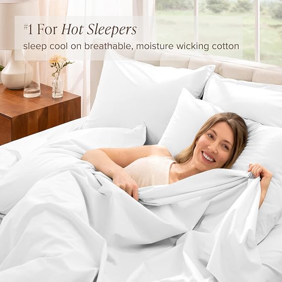 Silentnight 4 Piece 800 Thread Count 100% Egyptian Cotton Top Split California King Sheets for Adjustable Bed for Sleep Number Bed 32 Flex Top Sheet 15 Deep Pocket - Dark Grey Solid