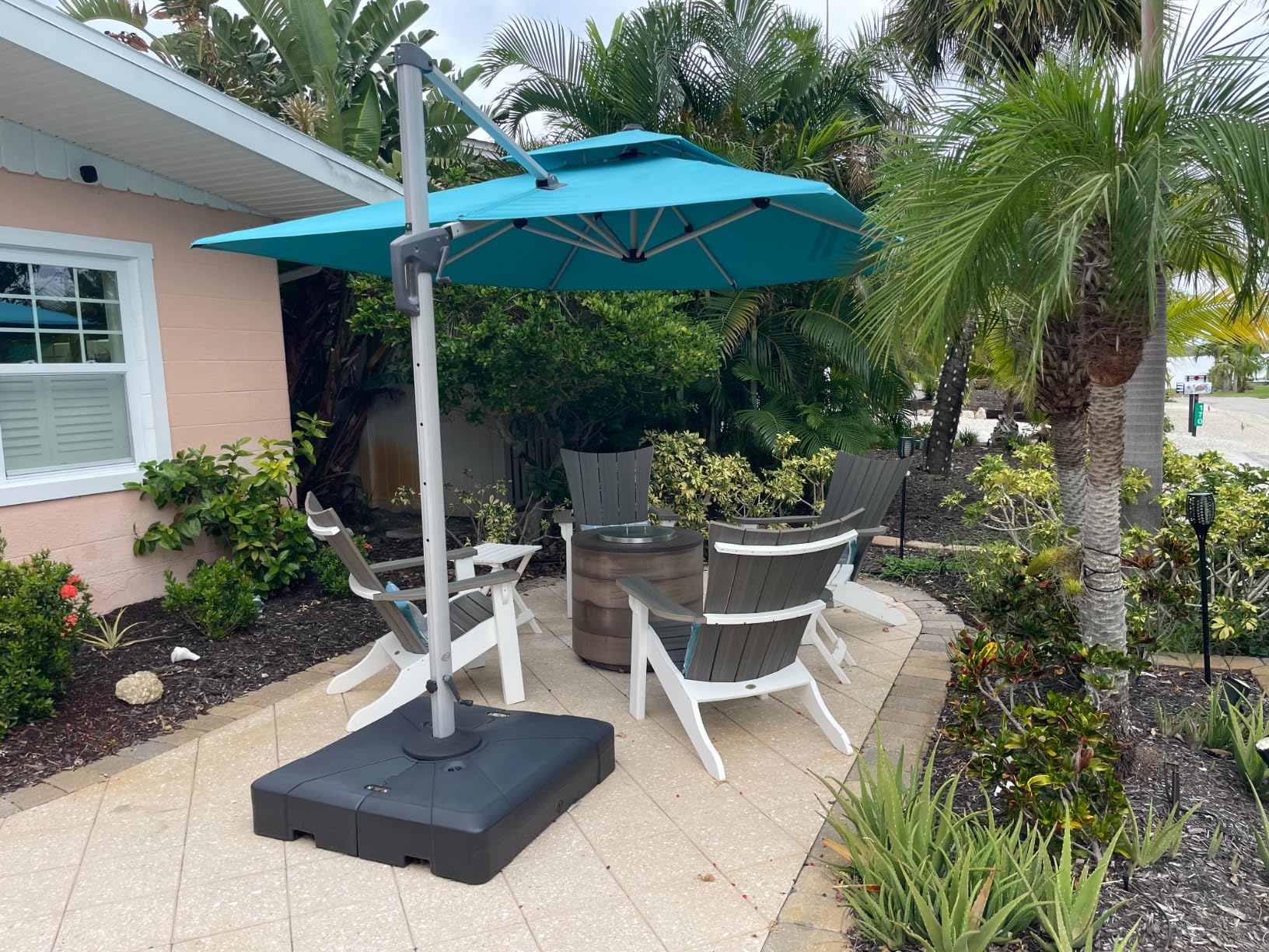 24/mo Finance PURPLE LEAF 12 Feet Double Top Deluxe Square Patio Umbrella Offset Hanging