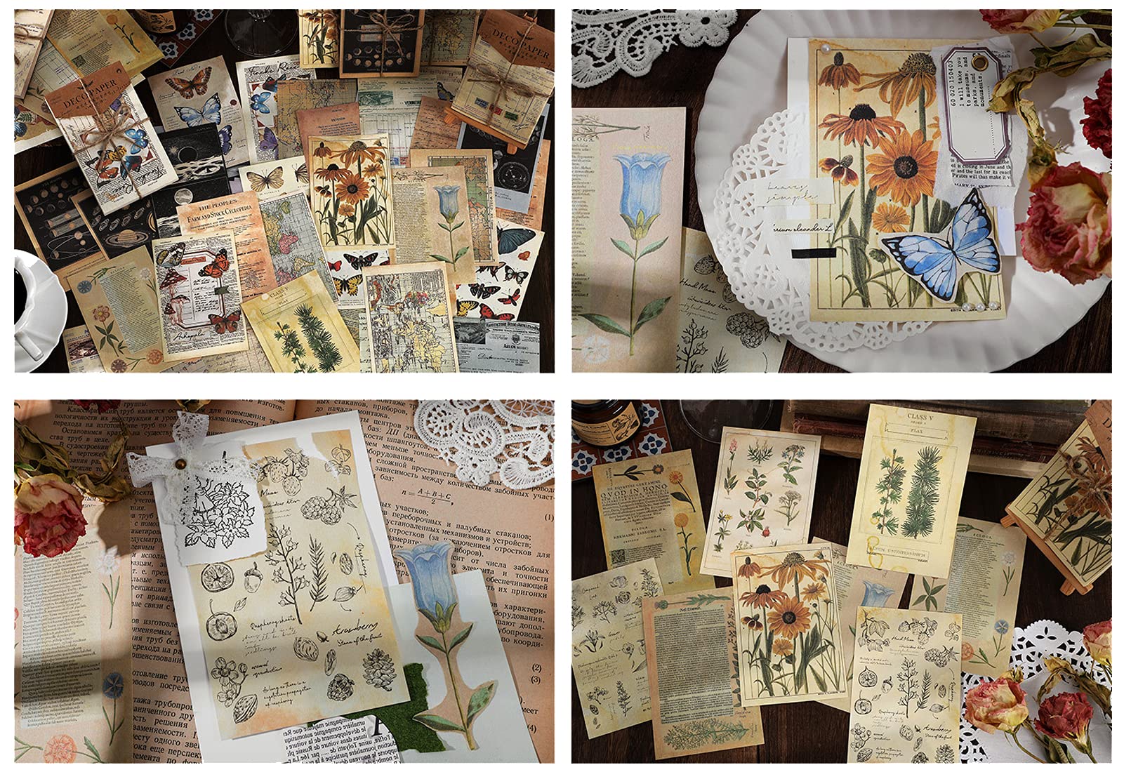 Demiawaking Scrapbooking Papier – 14 Blatt, Vintage-Design, 15x20 Cm, Für Alben, Karten & Geschenke