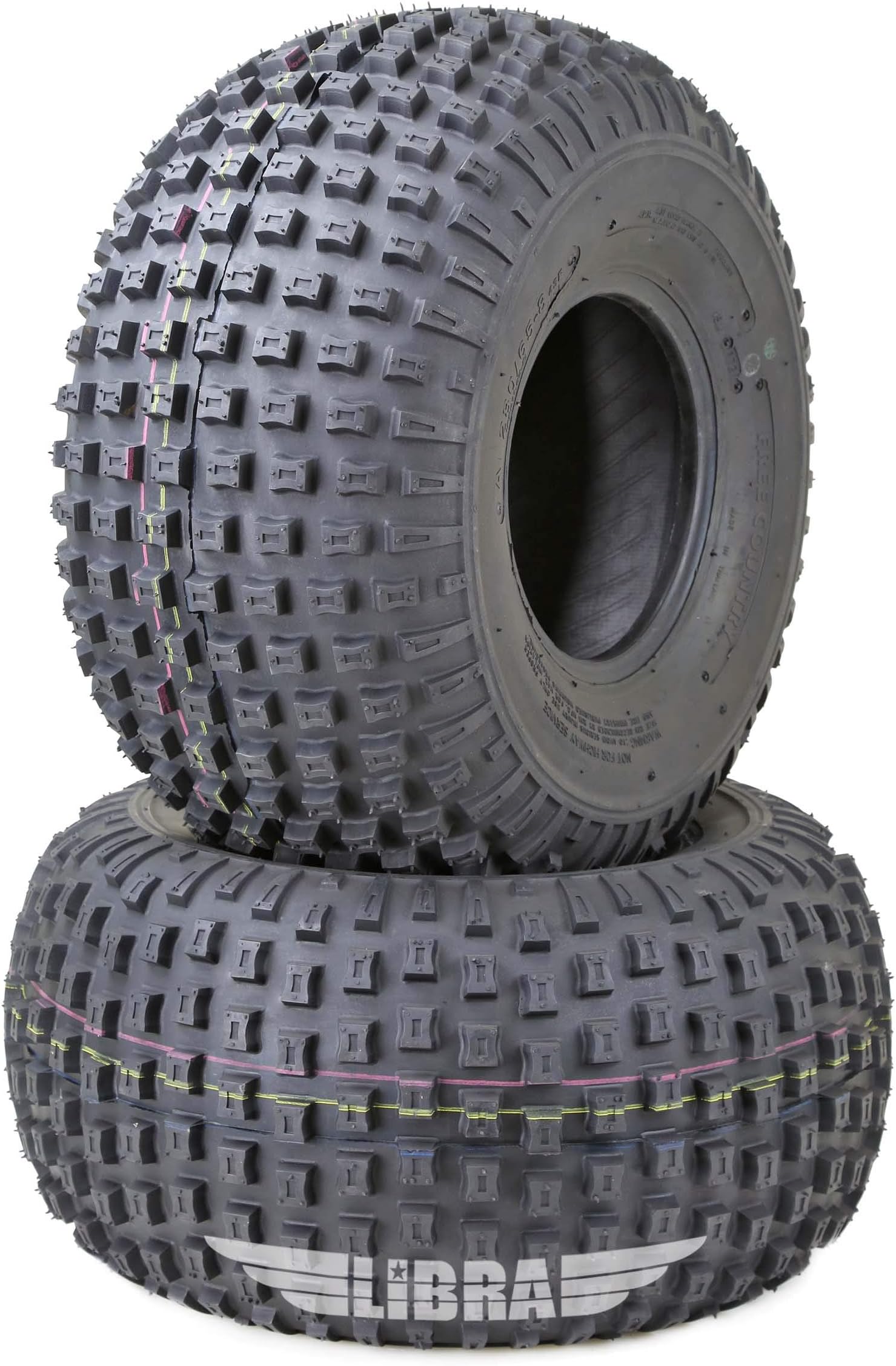 Free Country Set 2 ATV tires 22X11-8 22x11x8 4PR Dimple Knobby D929 10352