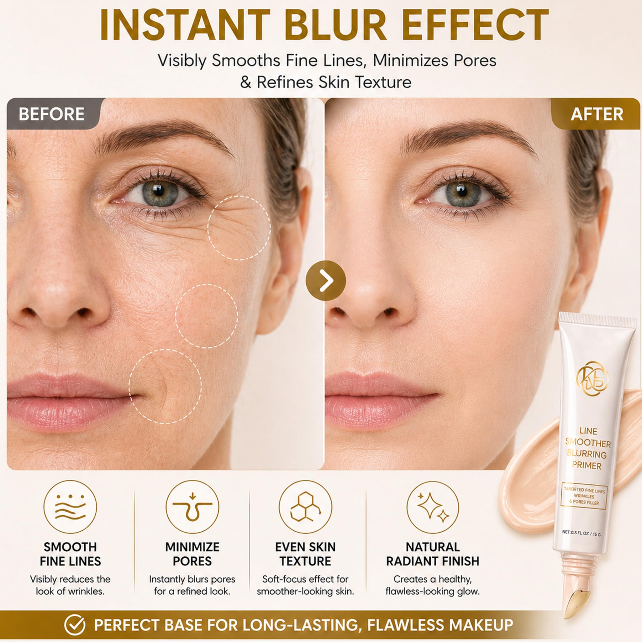 Line Smoother Fine Line Blurring Face Primer with Vitamin C & Niacinamide
